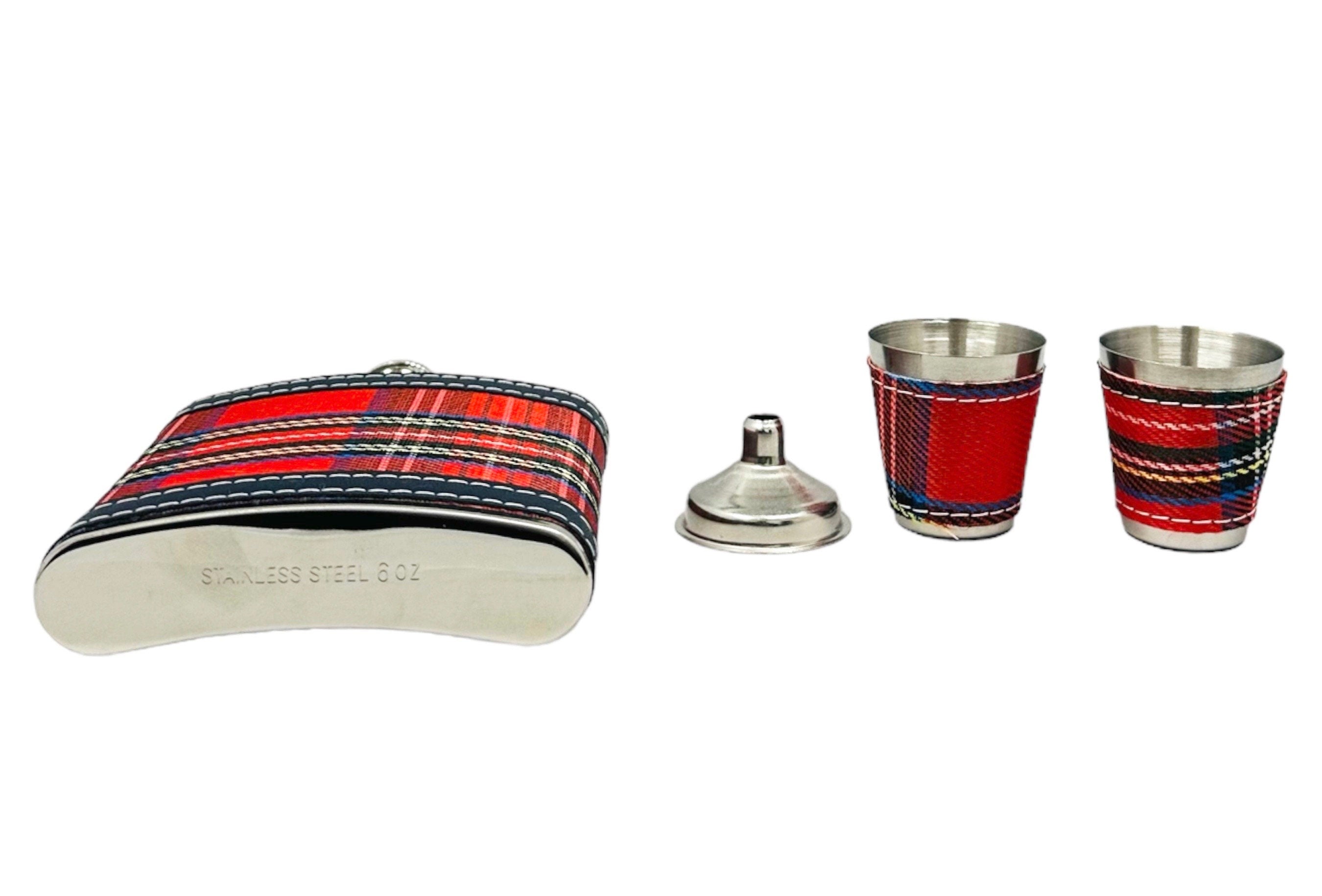 Royal Stewart Hunting Hip Flask 6oz