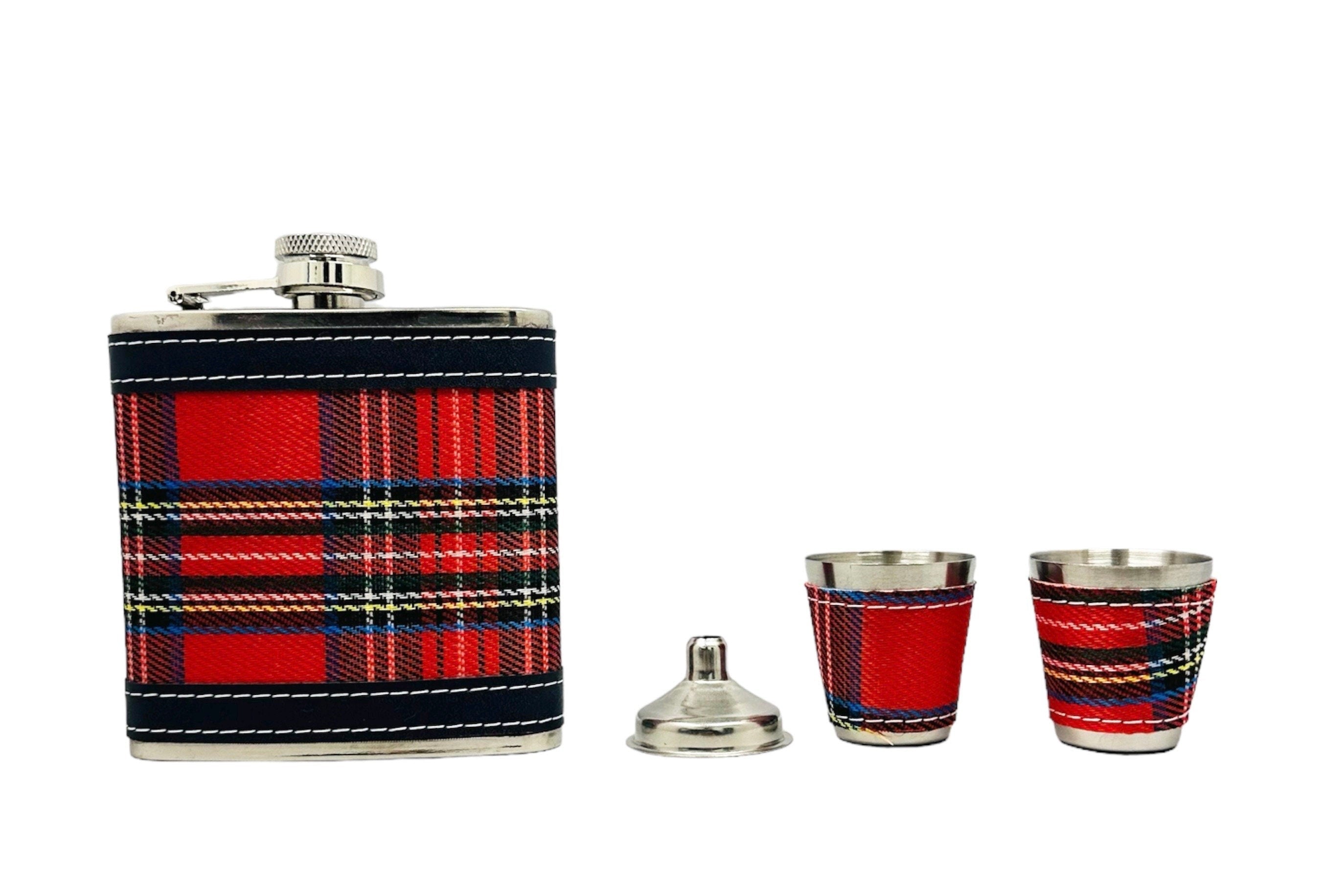 Royal Stewart Hunting Hip Flask 6oz