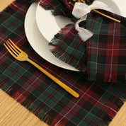 Tartan Themed Linen Placemats (Set of 2)