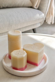 Pink Jasmine and Pear Heart Candle