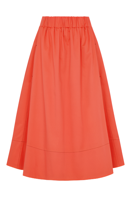 Niki Elasticated Waist Skirt Red