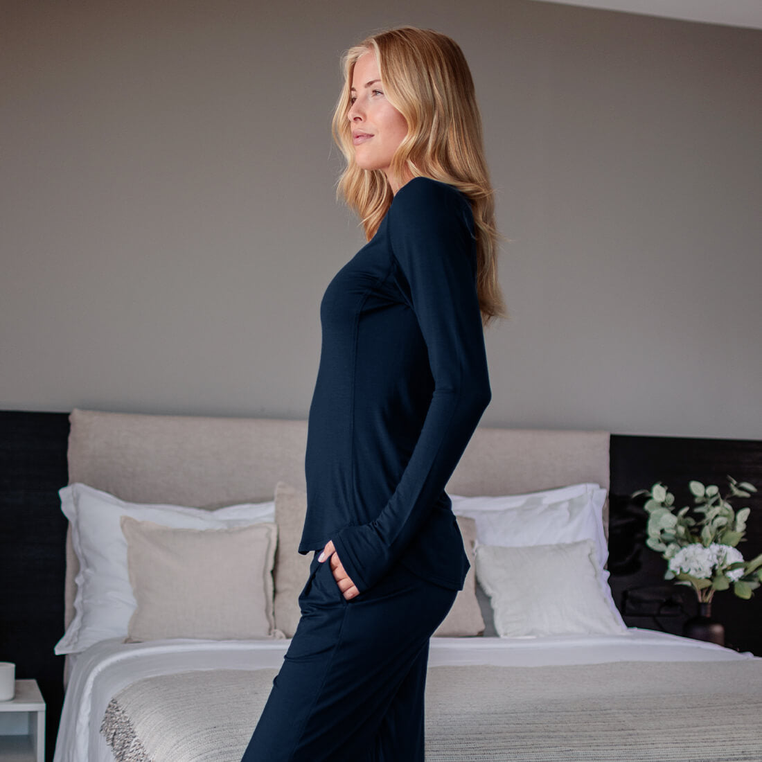 Sleep long sleeve top women —NATTWELL™ SLEEP TECH