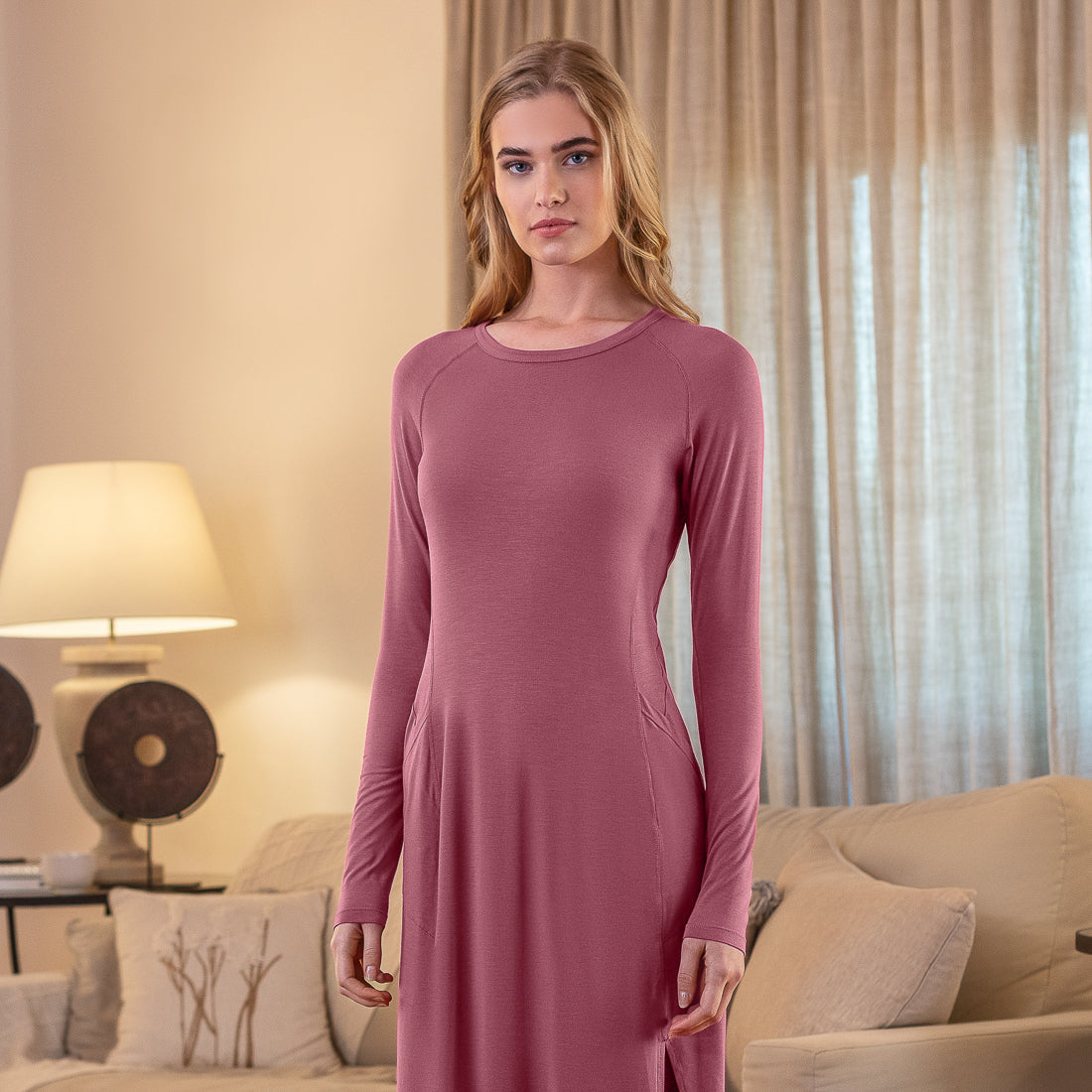 Sleep dress long sleeve women—NATTWELL™ SLEEP TECH