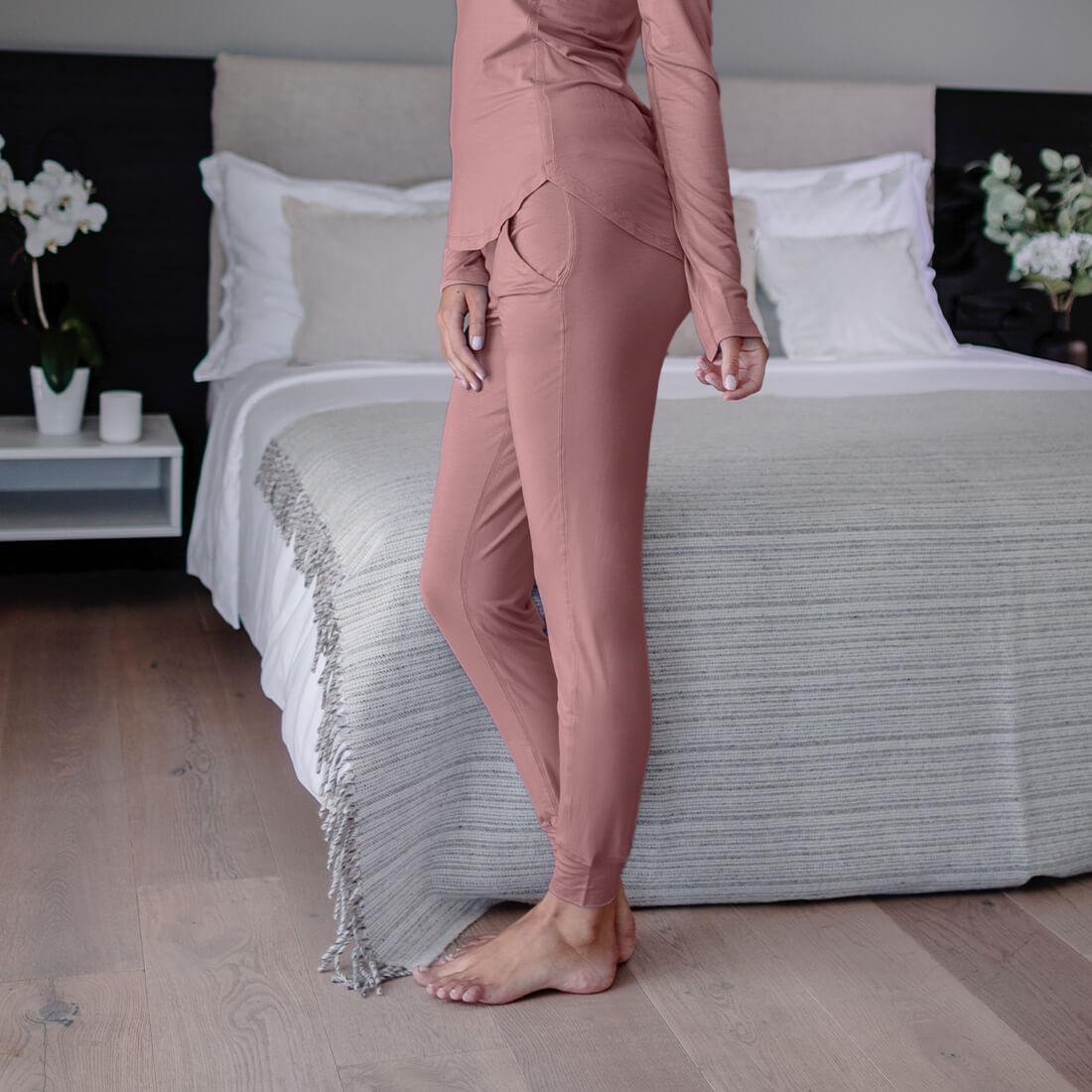 Sleep pants cuff women—NATTWELL™ SLEEP TECH