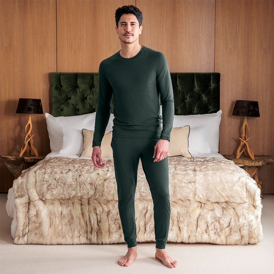 Sleep long sleeve top men—NATTWARM™ SLEEP TECH