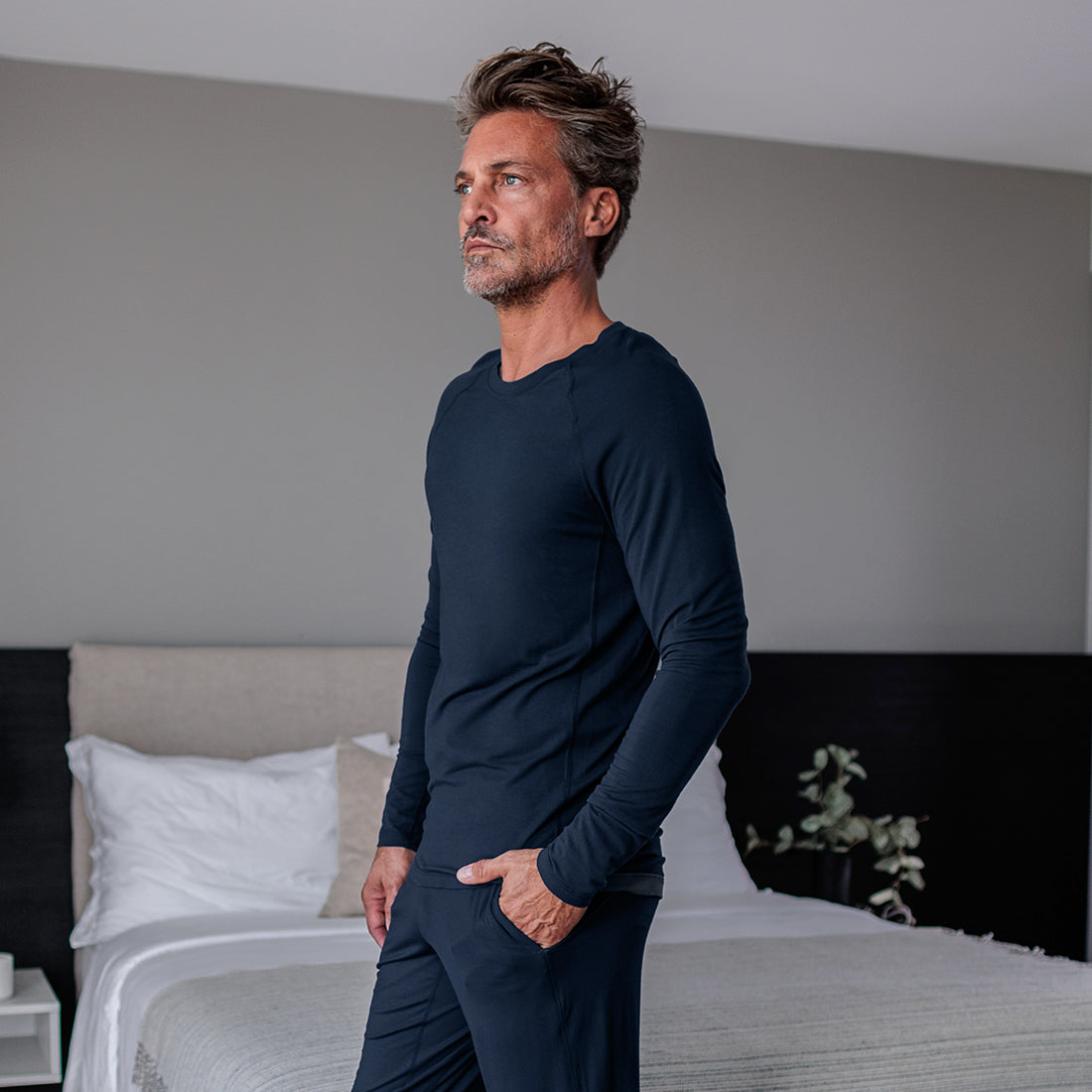 SLEEP LONG SLEEVE MEN  —NATTWELL™ SLEEP TECH