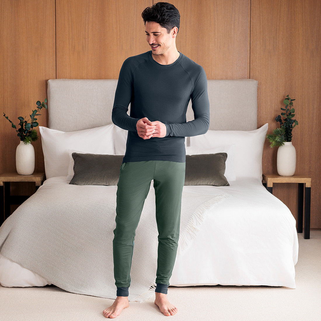 Sleep pants cuff men—NATTWELL™ SLEEP TECH