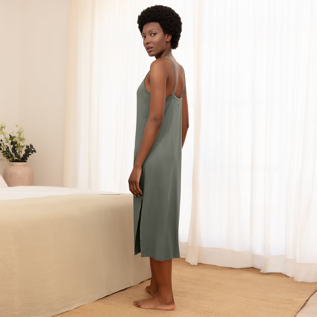 Long slip dress women —NATTCOOL™ SLEEP TECH