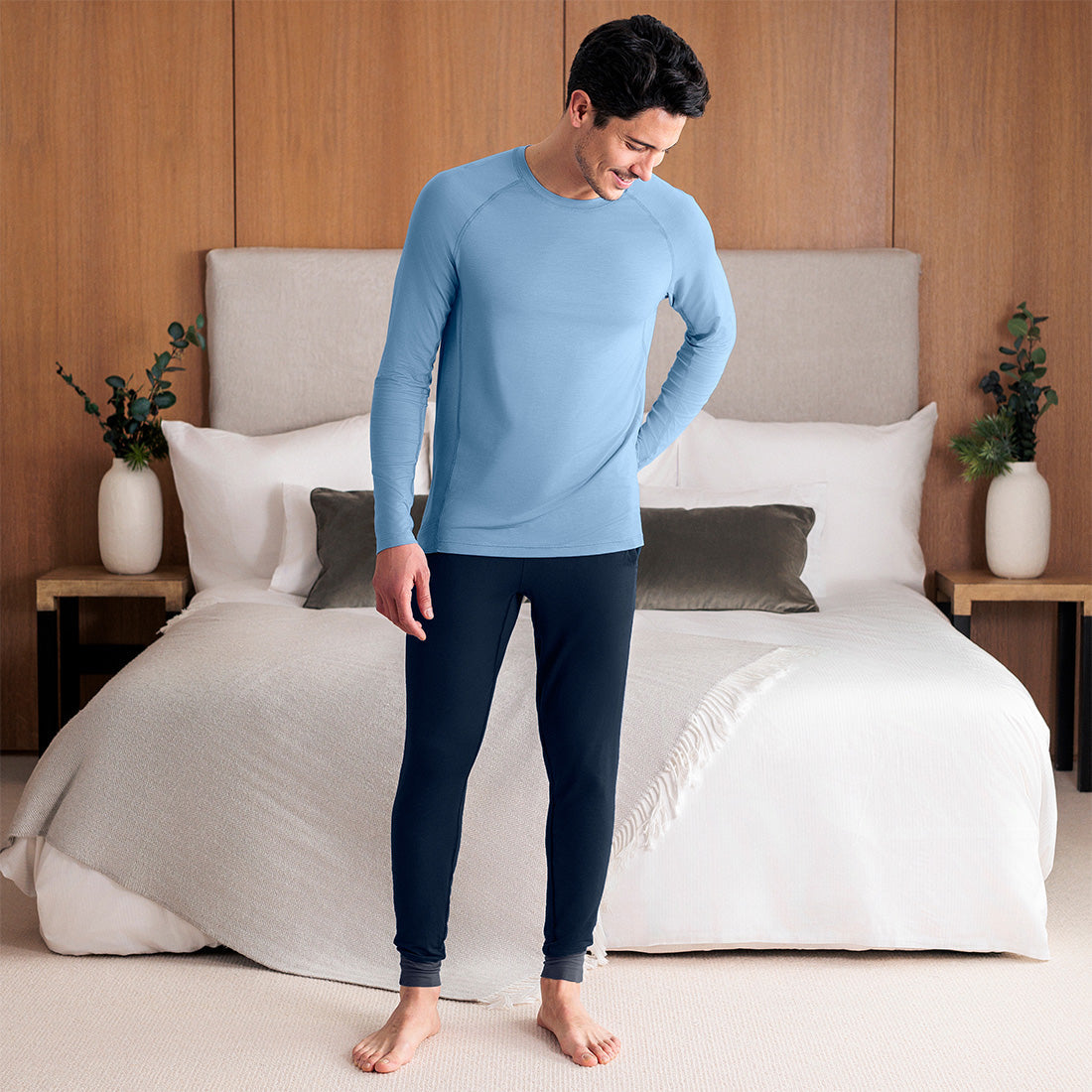 SLEEP LONG SLEEVE MEN  —NATTWELL™ SLEEP TECH