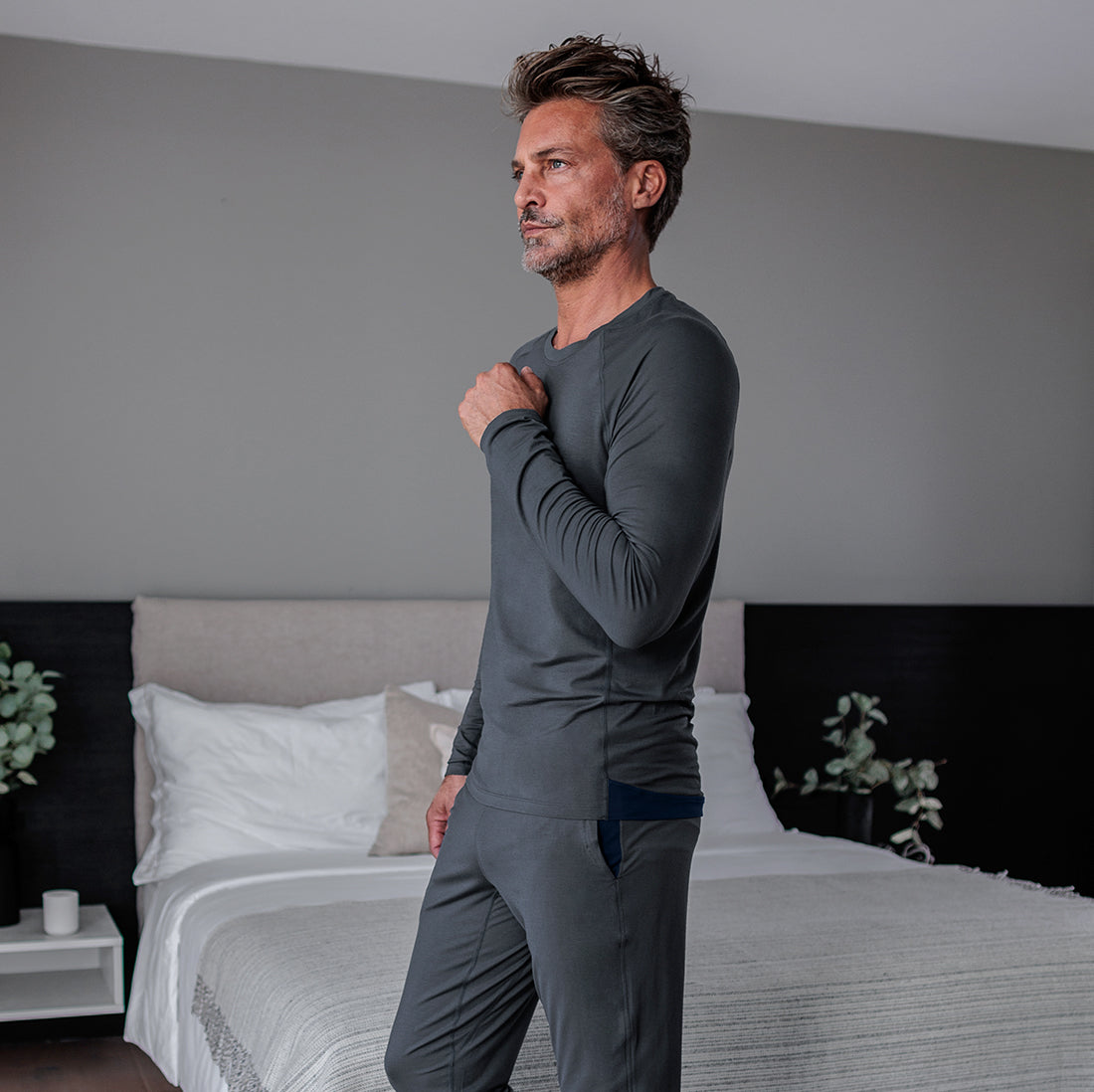 SLEEP LONG SLEEVE MEN  —NATTWELL™ SLEEP TECH