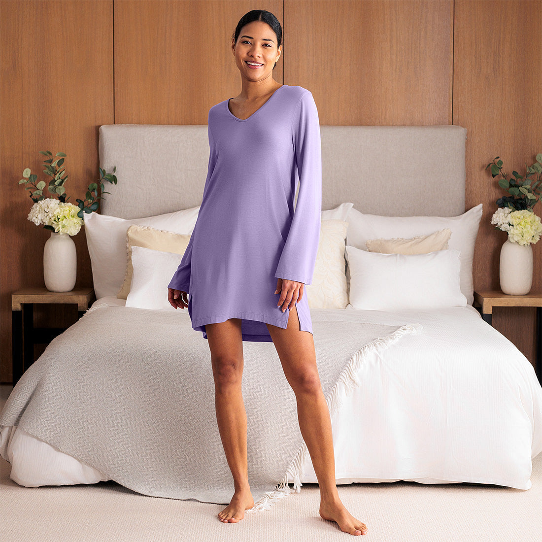 Night dress v-neck — NATTWELL™