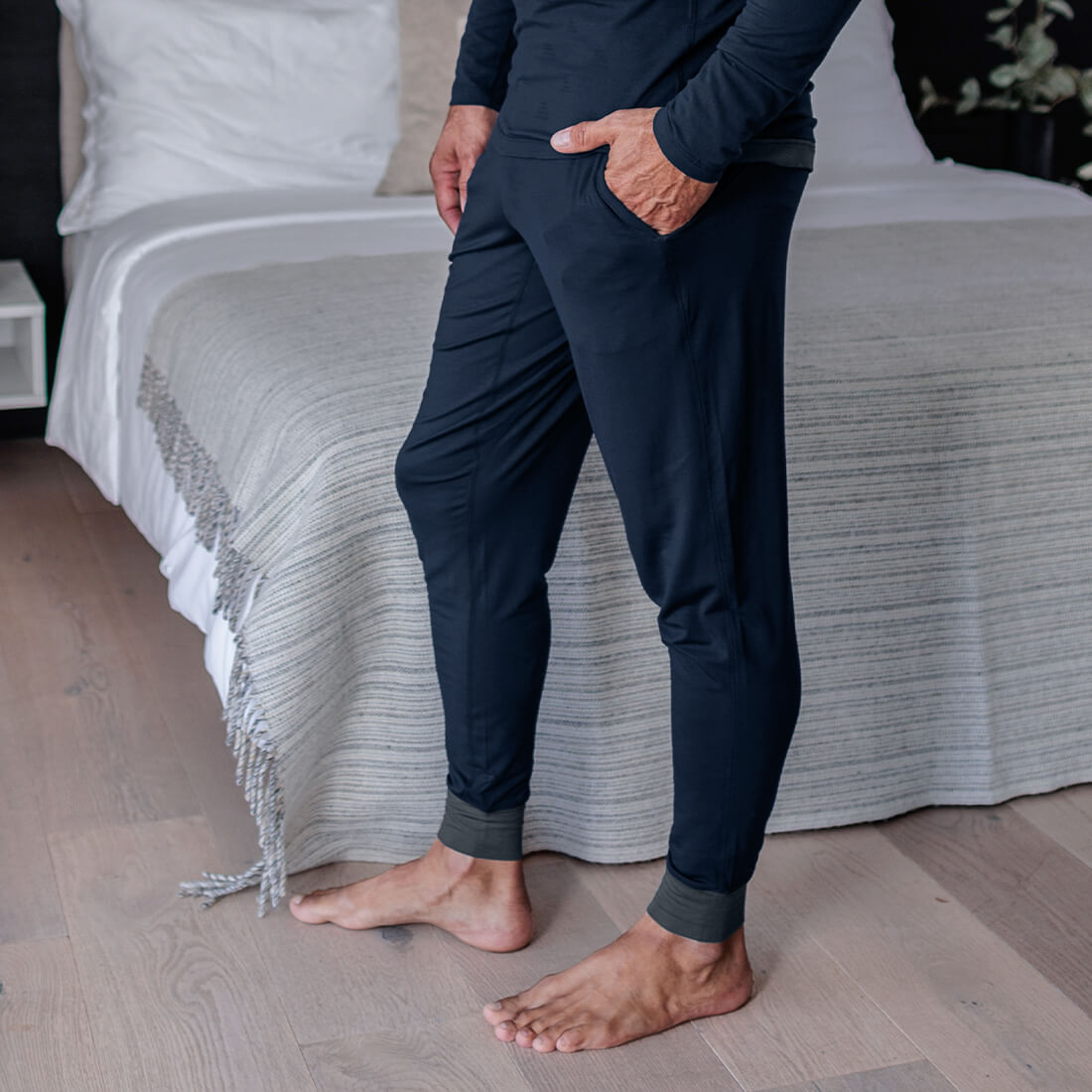 Sleep pants cuff men—NATTWELL™ SLEEP TECH