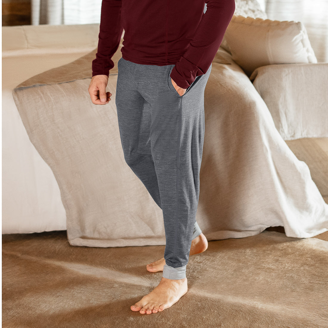 Sleep pants cuff men —NATTWARM™ SLEEP TECH