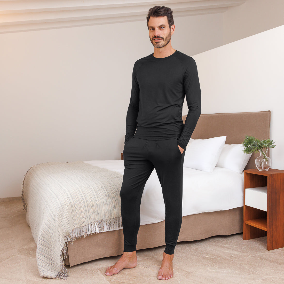 Sleep pants cuff men—NATTWELL™ SLEEP TECH