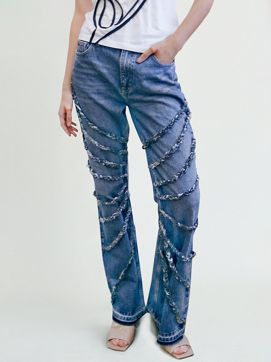 Elm Braided Upcycled Denim Jeans