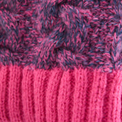 Jennie Cable High Neck Balloon Sleeve Jumper - Denim