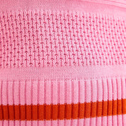 Judith Pointelle Stitch v Neck Jumper - Pink