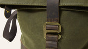 Khaki Lapa Waxed Cotton Roll Top Crossbody