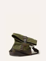 Khaki Lapa Waxed Cotton Roll Top Crossbody