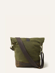 Khaki Lapa Waxed Cotton Roll Top Crossbody