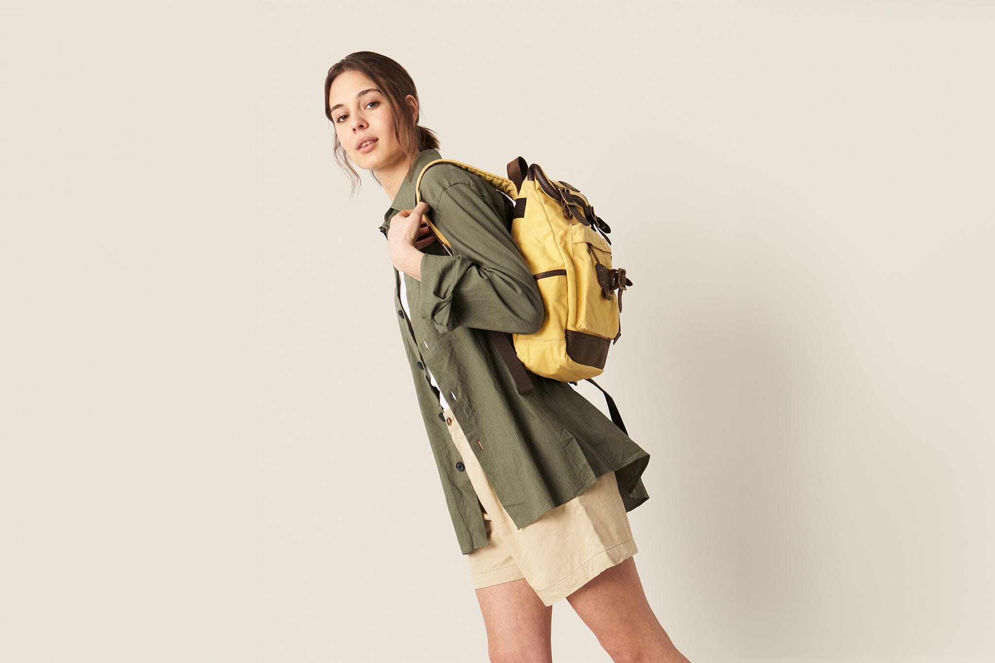 Khaki Reine Boxy Fit Shirt