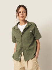 Khaki Zapata Cuban Collar Shirt