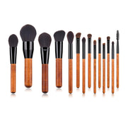 Vegan Makeup Brush Set- Elegance. Sustainable Wood & Black