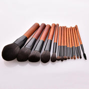 Vegan Makeup Brush Set- Elegance. Sustainable Wood & Black