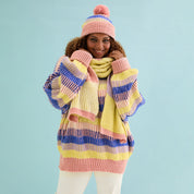 Leia Stripe Oversized Scarf - Pink