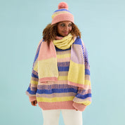 Leia Stripe Oversized Scarf - Pink