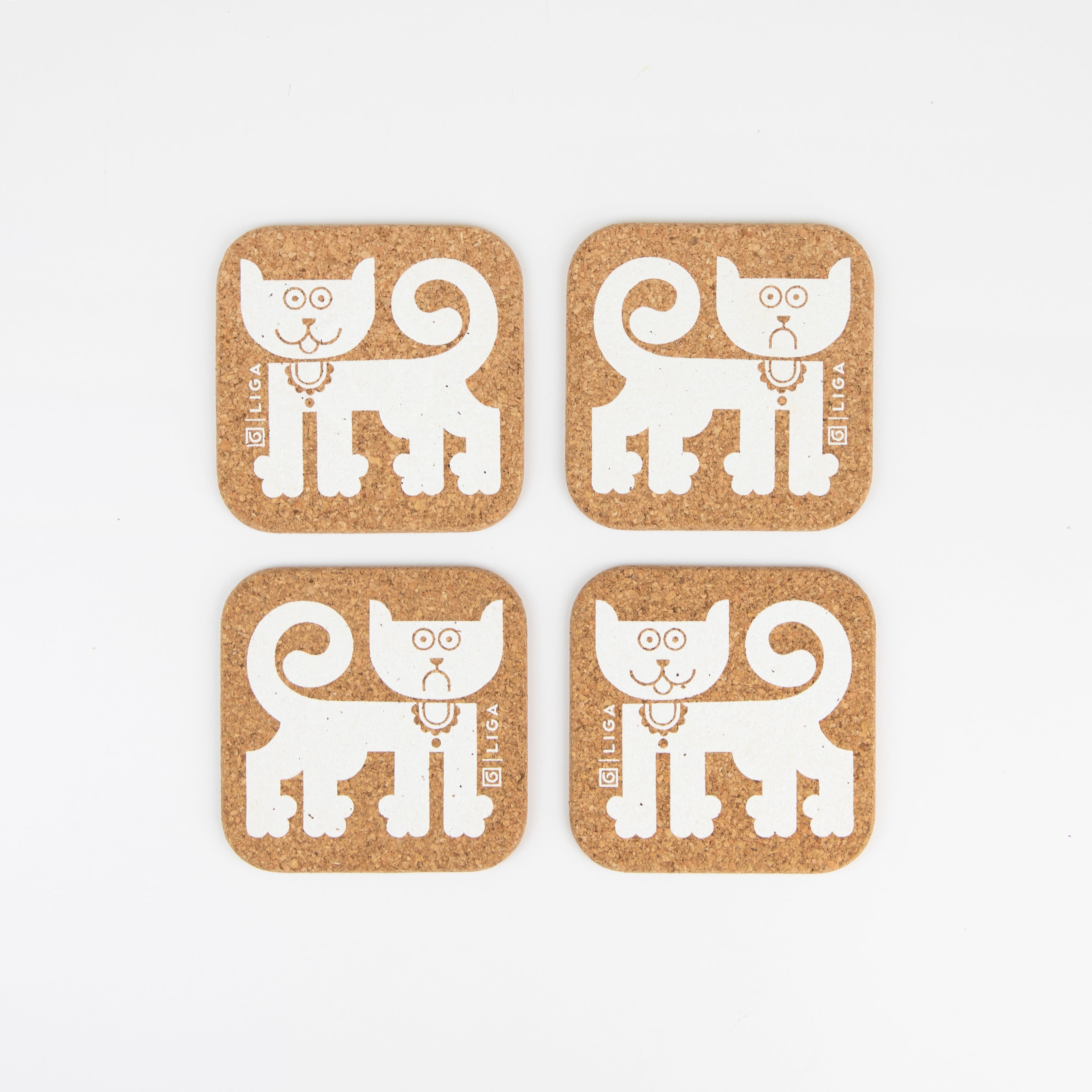 Hornsea Cork Coasters | Happy Cat