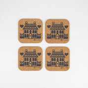 Hornsea Cork Coasters | Houses