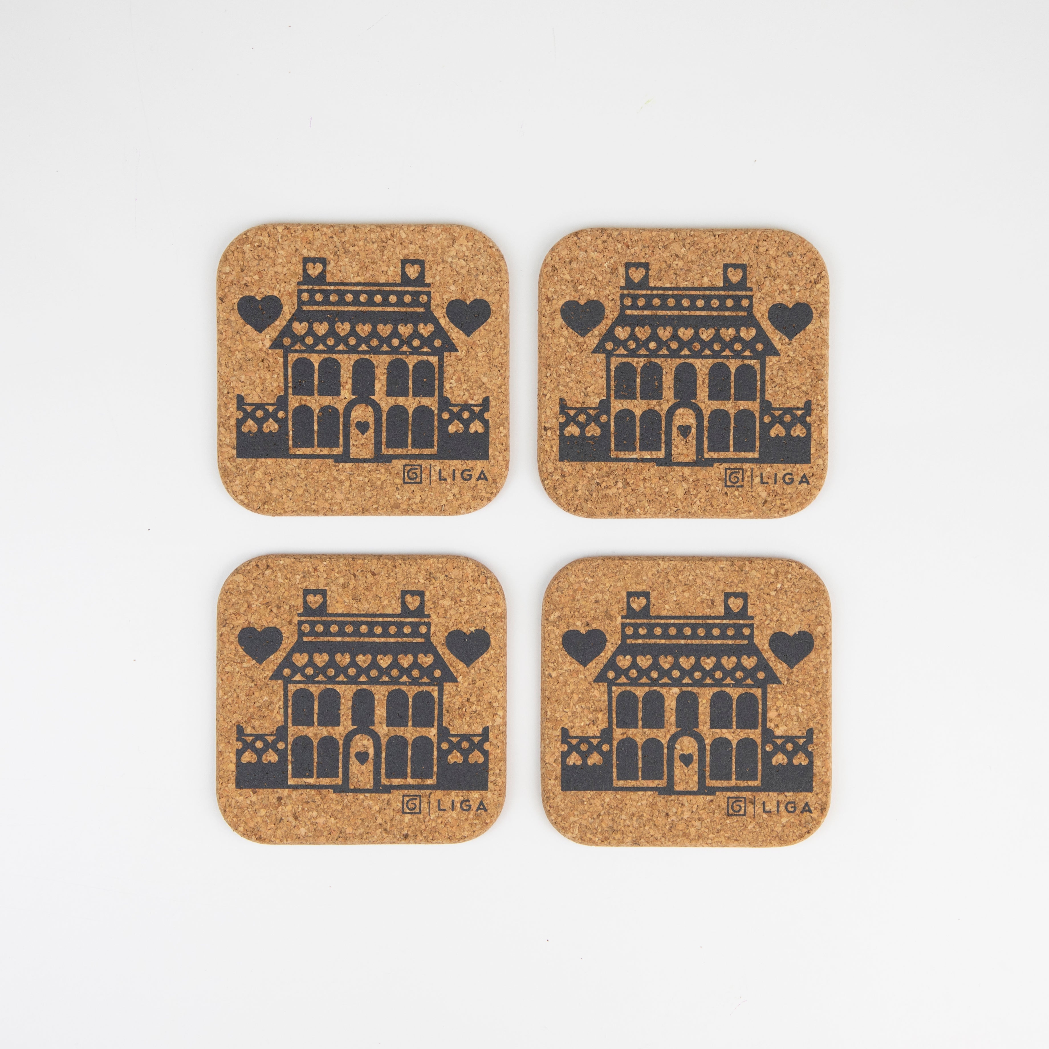 Hornsea Cork Coasters | Houses