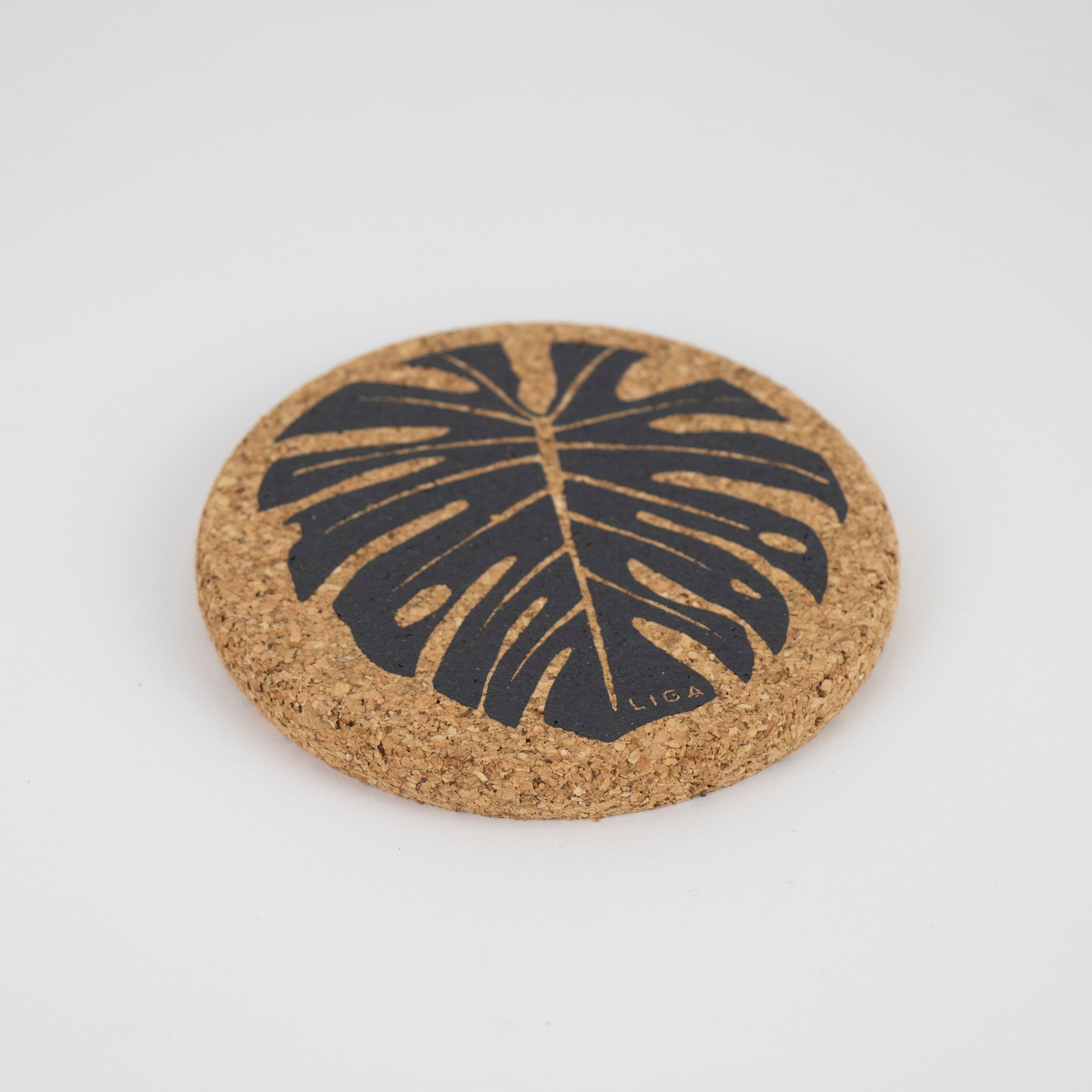 Cork Coasters | Monstera