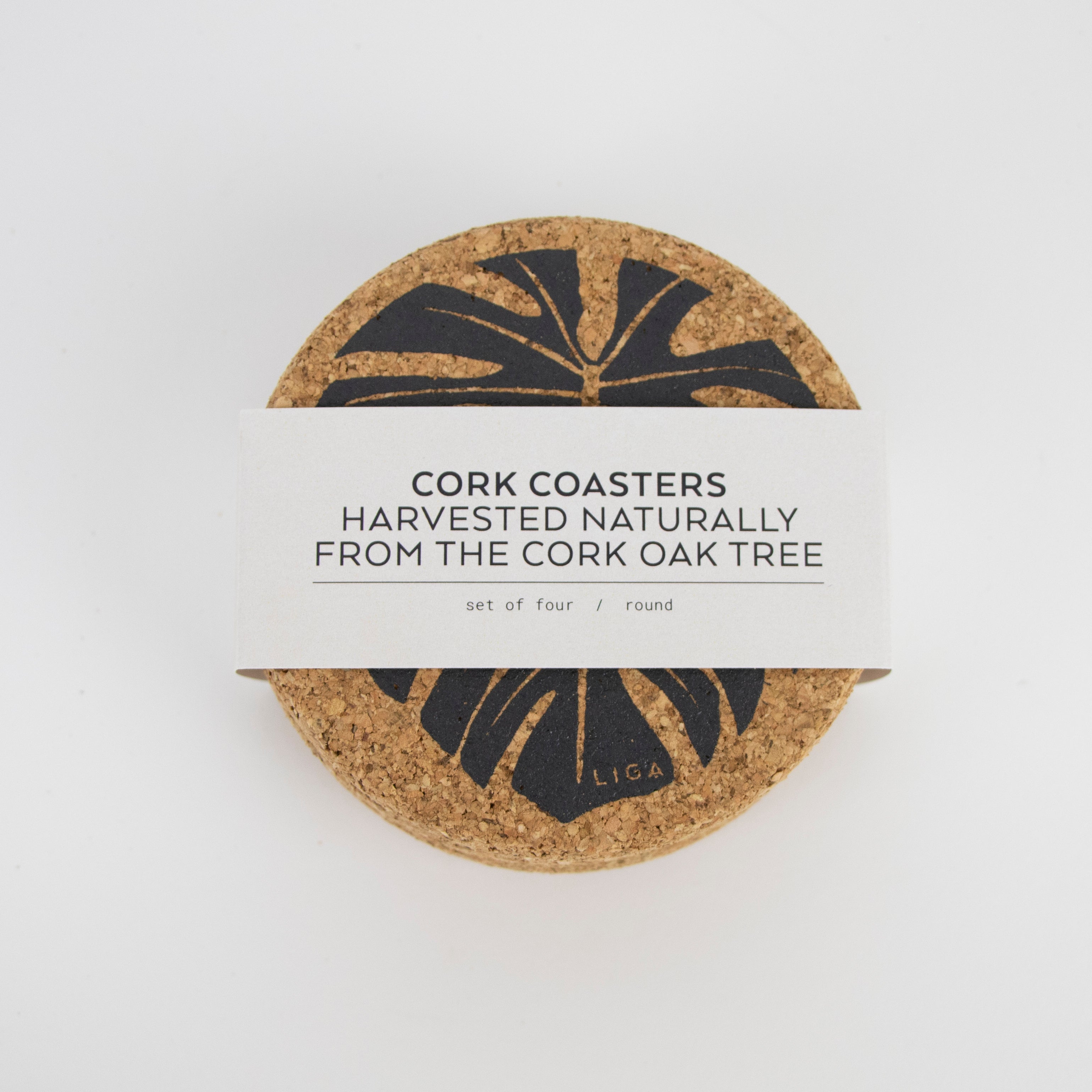 Cork Coasters | Monstera