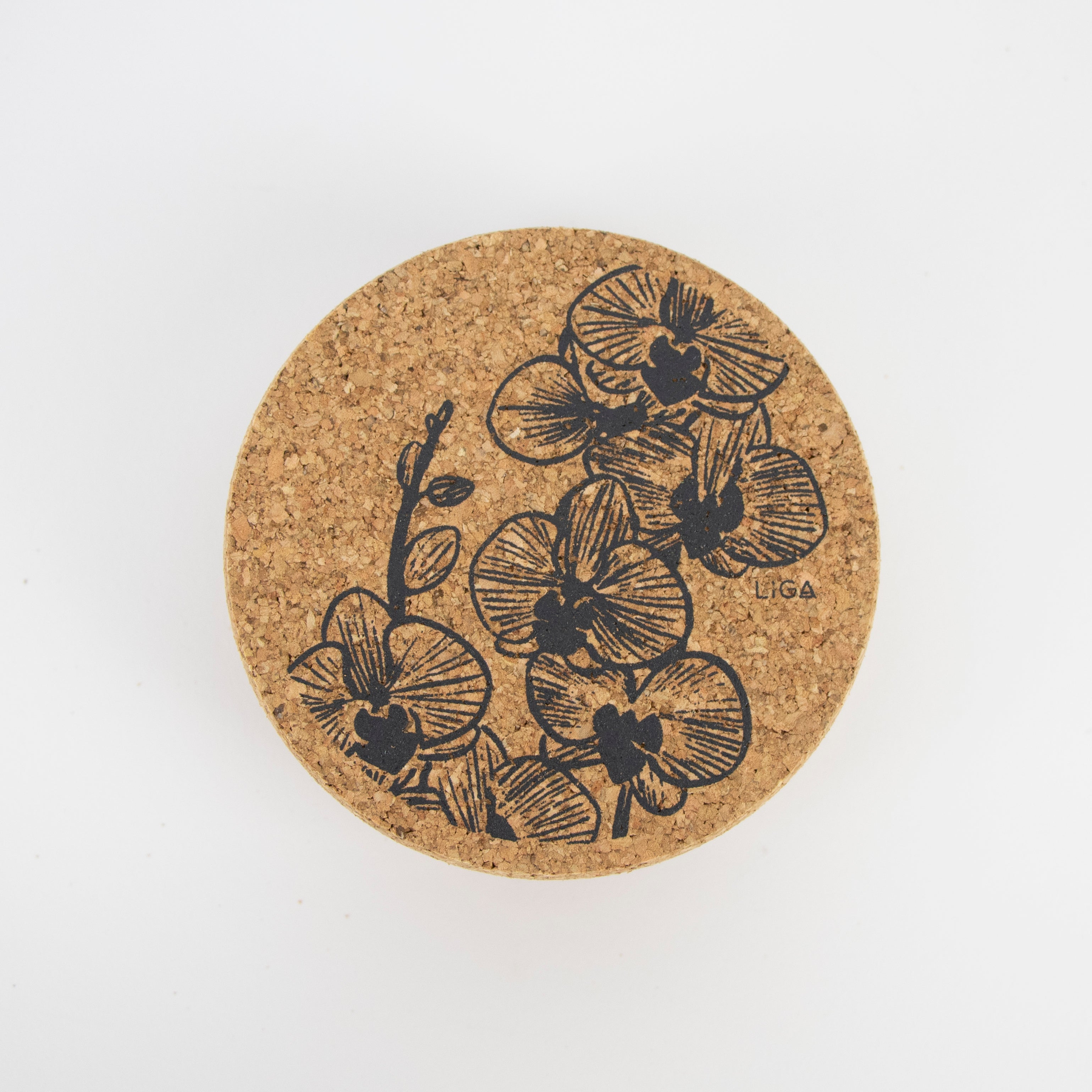 Cork Coaster Orchid Grey