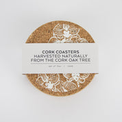 Cork Coaster Orchid White