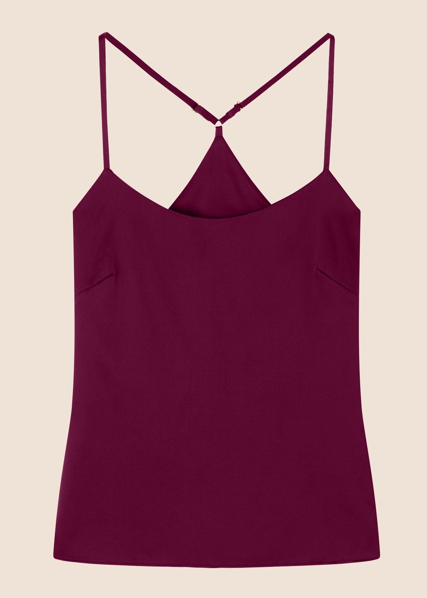 Lola Burgundy Silk Camisole