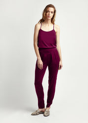 Lola Burgundy Silk Camisole
