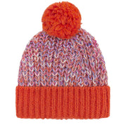 Lolly Twist Bobble Beanie Hat - Orange