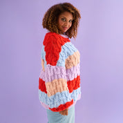 Mandy Criss-Cross Stitch Balloon Sleeve Stripe Jumper - Orange