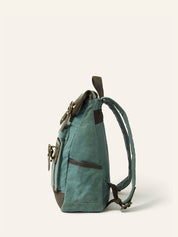 Marine Blue Waxed Cotton Mini Bali Backpack