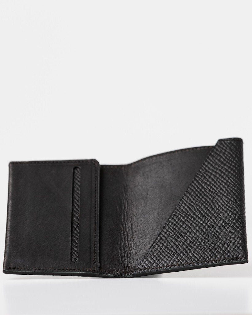 Mens Black Wallet - Deerskin Leather