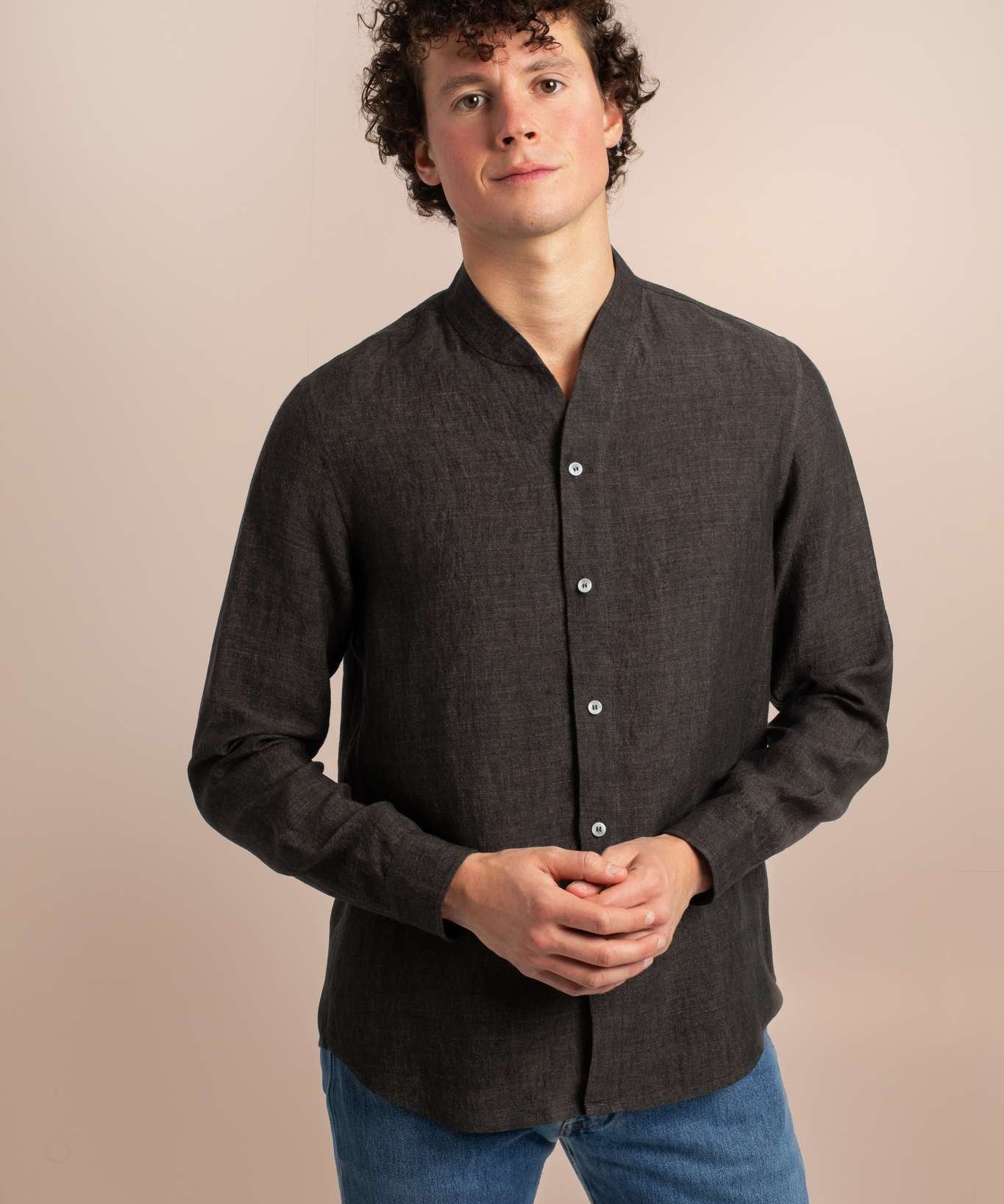 mens-brown-collarless-linen-shirt-front-view_ca416c28-0241-45f4-859f-15d2b4e79624.jpg