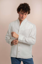 White Linen Jacket Elevato