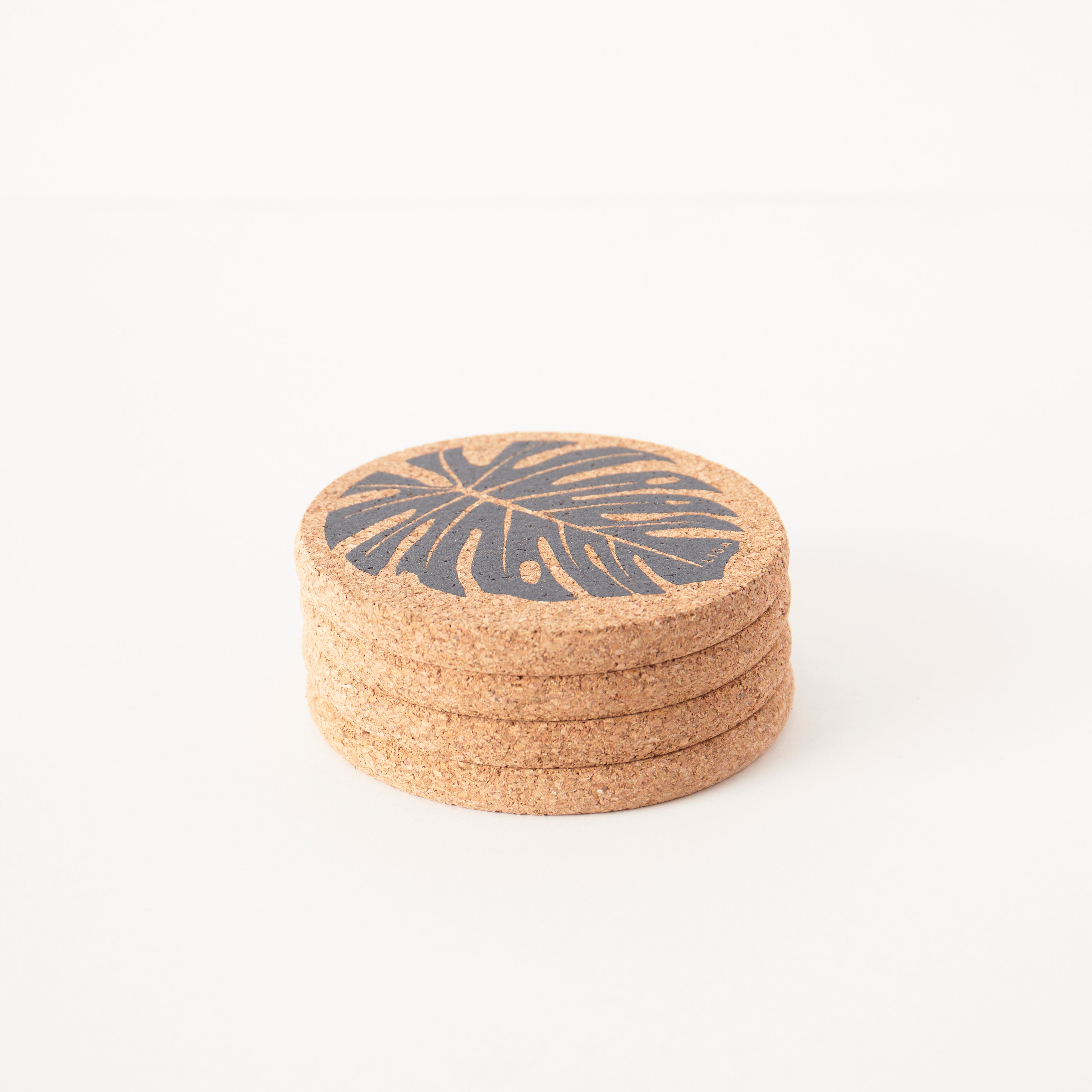 Cork Coasters | Monstera