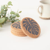 Cork Coasters | Monstera