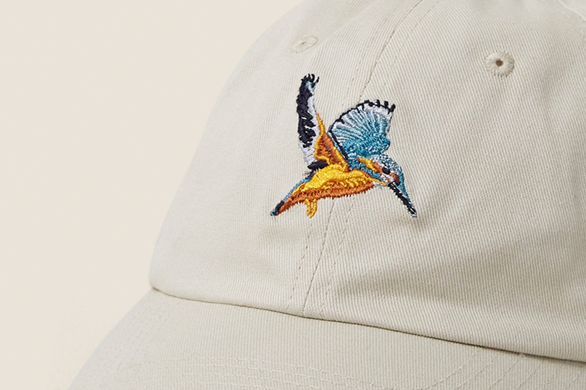 Off White Kingfisher Cotton Cap