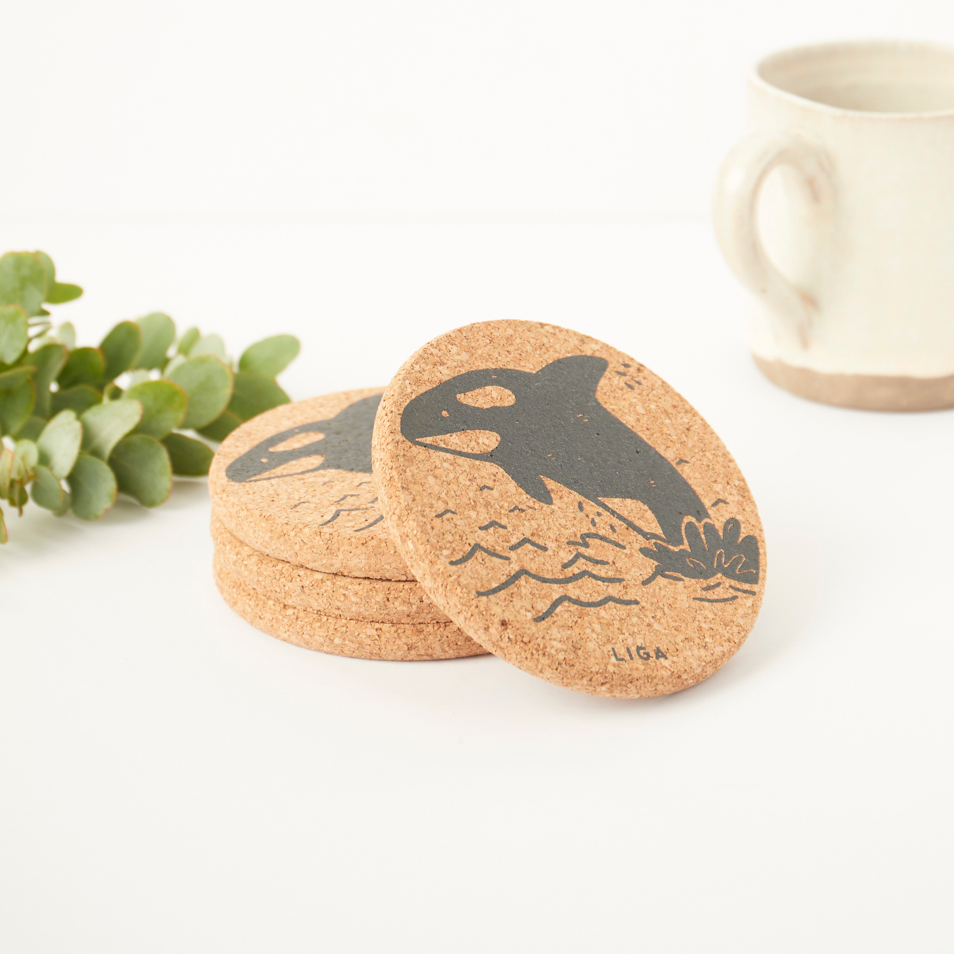 Cork Coasters | Orca