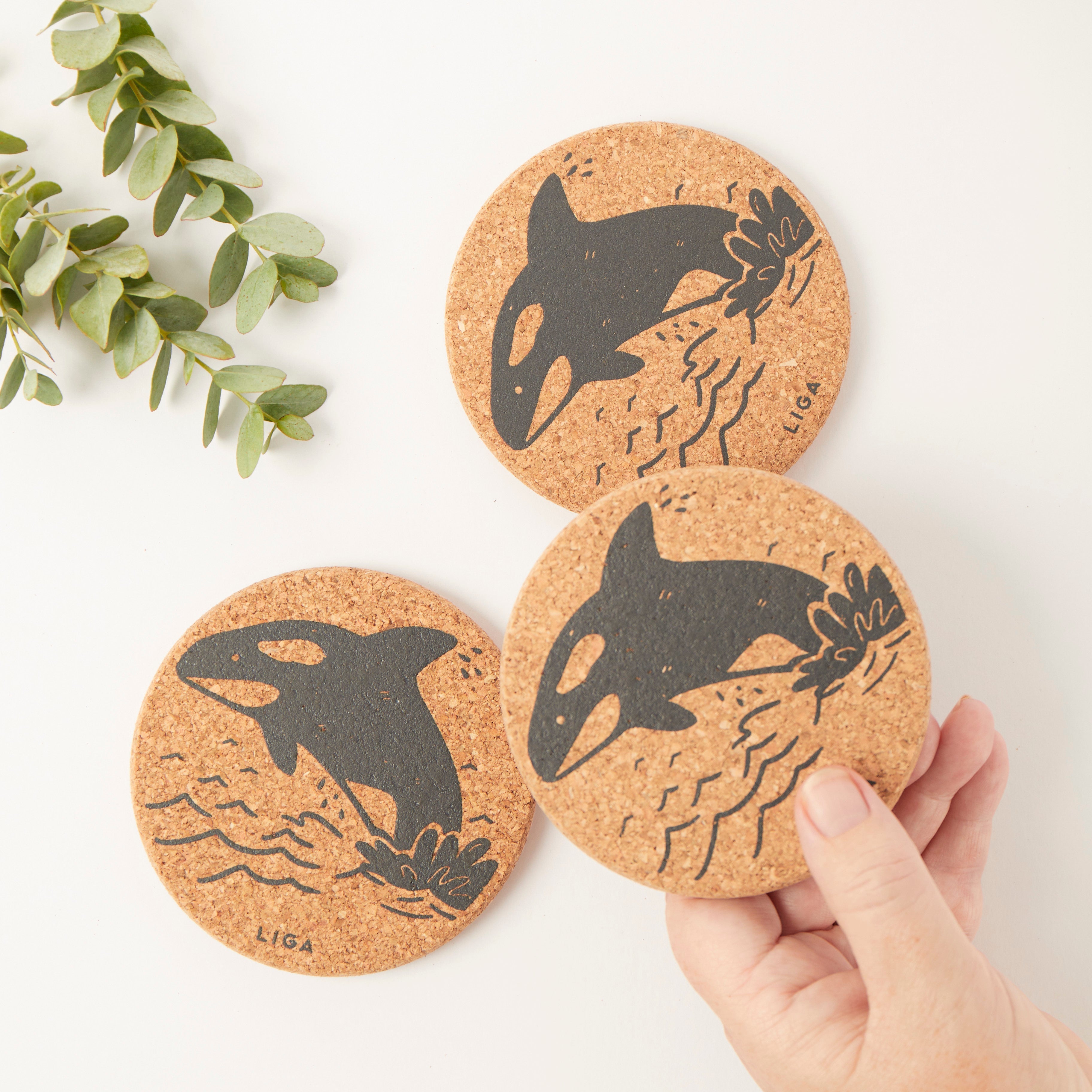 Cork Coasters | Orca
